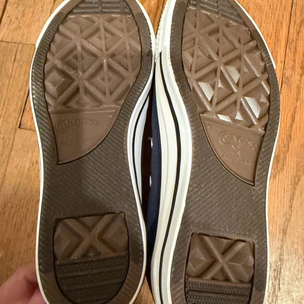 Converse Navy and White Allstar Unisex Sneakers. 7.5 women’s 5.5 mens New In Box - Picture 4 of 5